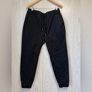 Italy Morn black drawstring jogger pants men size L